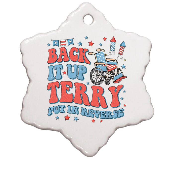 Groovy Back Up Terry Put It In Reverse Firework 4th Of July Ceramic Star Ornament