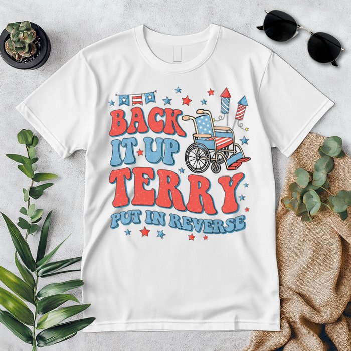 Groovy Back Up Terry Put It In Reverse Firework 4th Of July Premium T-Shirt