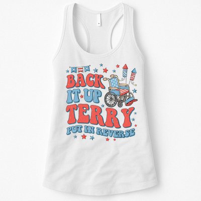 Groovy Back Up Terry Put It In Reverse Firework 4th Of July Womens Tank Top