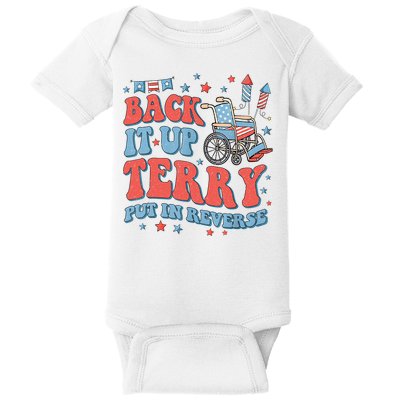 Groovy Back Up Terry Put It In Reverse Firework 4th Of July Baby Bodysuit
