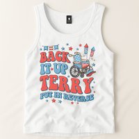 Groovy Back Up Terry Put It In Reverse Firework 4th Of July Tank Top