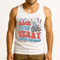 Groovy Back Up Terry Put It In Reverse Firework 4th Of July Tank Top