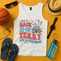 Groovy Back Up Terry Put It In Reverse Firework 4th Of July Tank Top