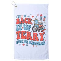 Groovy Back Up Terry Put It In Reverse Firework 4th Of July Golf Towel