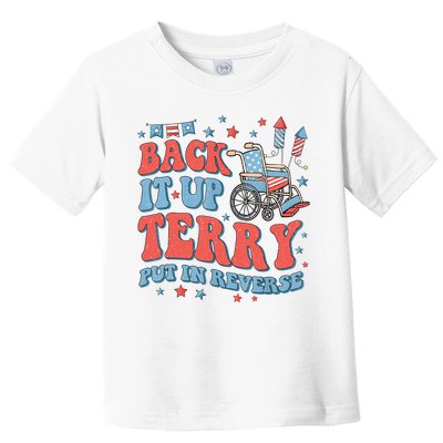 Groovy Back Up Terry Put It In Reverse Firework 4th Of July Toddler T-Shirt