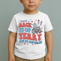 Groovy Back Up Terry Put It In Reverse Firework 4th Of July Toddler T-Shirt