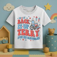 Groovy Back Up Terry Put It In Reverse Firework 4th Of July Toddler T-Shirt