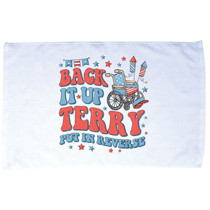Groovy Back Up Terry Put It In Reverse Firework 4th Of July Microfiber Hand Towel