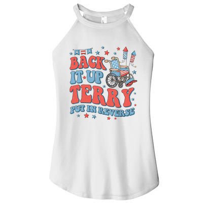 Groovy Back Up Terry Put It In Reverse Firework 4th Of July Women's Perfect Tri Rocker Tank