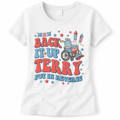 Groovy Back Up Terry Put It In Reverse Firework 4th Of July Women's T-Shirt