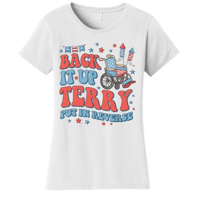 Groovy Back Up Terry Put It In Reverse Firework 4th Of July Women's T-Shirt