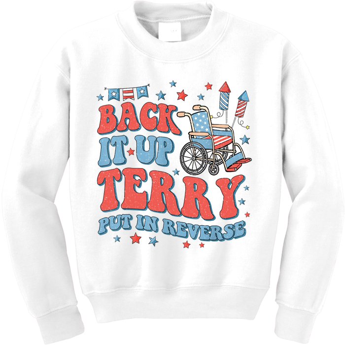 Groovy Back Up Terry Put It In Reverse Firework 4th Of July Kids Sweatshirt