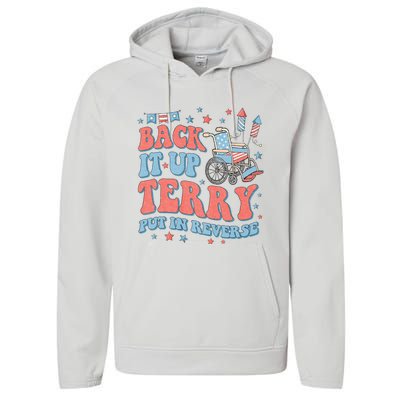 Groovy Back Up Terry Put It In Reverse Firework 4th Of July Performance Fleece Hoodie