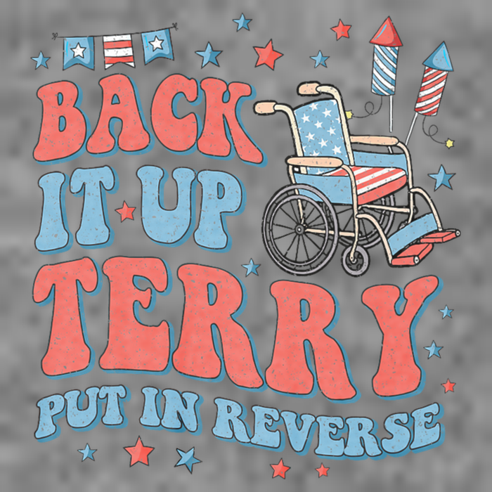 Groovy Back Up Terry Put It In Reverse Firework 4th Of July 7-Panel Snapback Hat