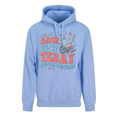 Groovy Back Up Terry Put It In Reverse Firework 4th Of July Unisex Surf Hoodie