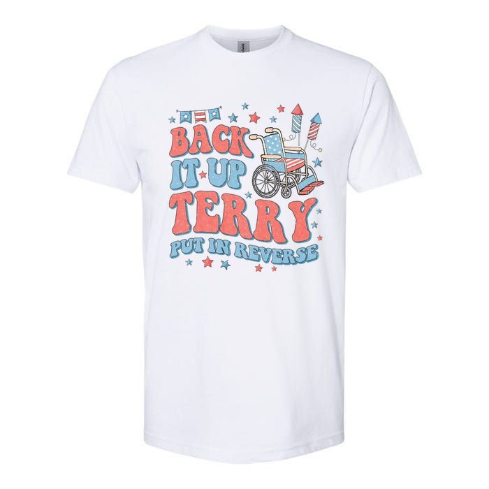 Groovy Back Up Terry Put It In Reverse Firework 4th Of July Softstyle CVC T-Shirt