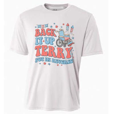 Groovy Back Up Terry Put It In Reverse Firework 4th Of July Cooling Performance Crew T-Shirt