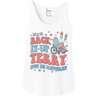 Groovy Back Up Terry Put It In Reverse Firework 4th Of July Ladies Essential Tank