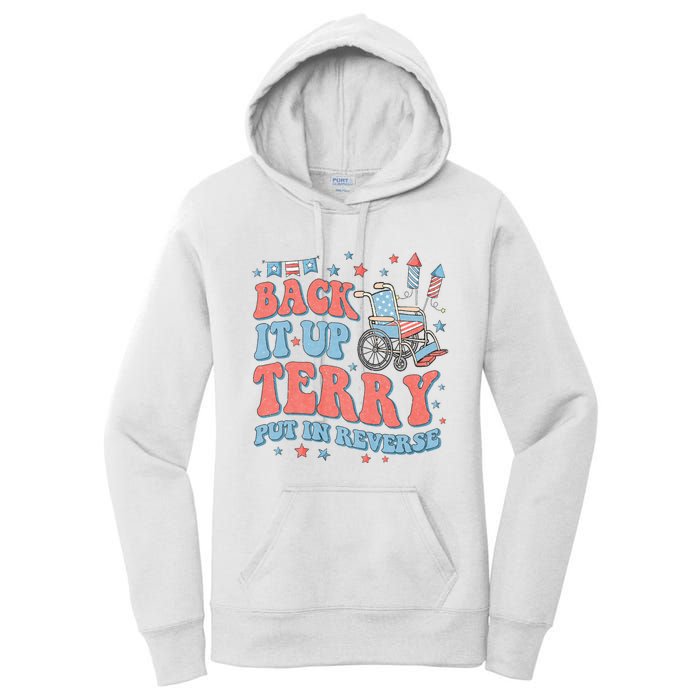 Groovy Back Up Terry Put It In Reverse Firework 4th Of July Women's Pullover Hoodie