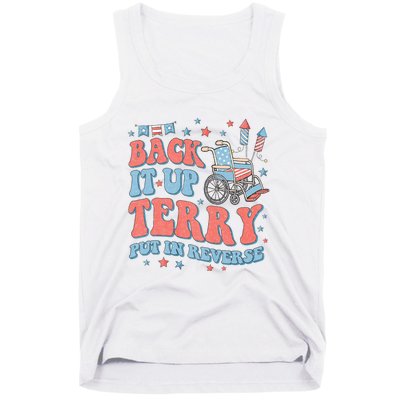 Groovy Back Up Terry Put It In Reverse Firework 4th Of July Tank Top