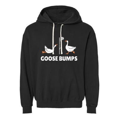 Goose Bumps Volleyball Set Spike Funny Garment-Dyed Fleece Hoodie