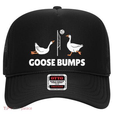 Goose Bumps Volleyball Set Spike Funny High Crown Mesh Back Trucker Hat