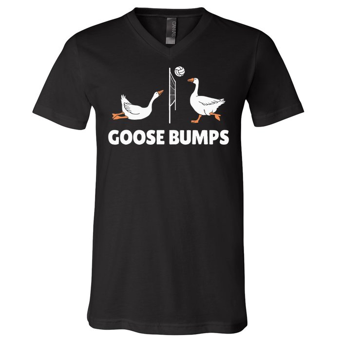 Goose Bumps Volleyball Set Spike Funny V-Neck T-Shirt