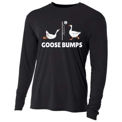 Goose Bumps Volleyball Set Spike Funny Cooling Performance Long Sleeve Crew