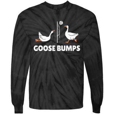 Goose Bumps Volleyball Set Spike Funny Tie-Dye Long Sleeve Shirt