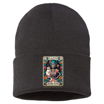 Gatos Before Vatos Unless The Vato Has Gatos Sustainable Knit Beanie