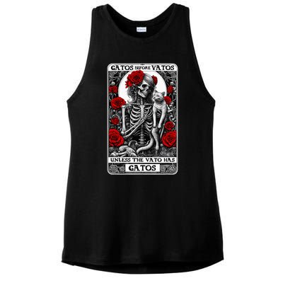 Gatos Before Vatos Unless The Vato Has Gatos Ladies PosiCharge Tri-Blend Wicking Tank