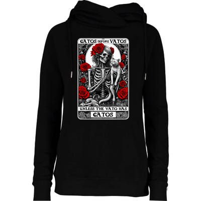 Gatos Before Vatos Unless The Vato Has Gatos Womens Funnel Neck Pullover Hood