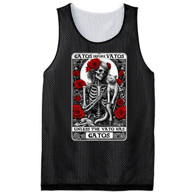 Gatos Before Vatos Unless The Vato Has Gatos Mesh Reversible Basketball Jersey Tank