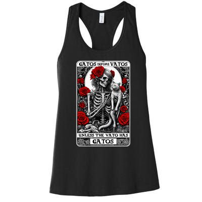 Gatos Before Vatos Unless The Vato Has Gatos Women's Racerback Tank