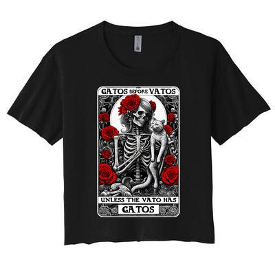 Gatos Before Vatos Unless The Vato Has Gatos Women's Crop Top Tee