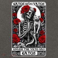 Gatos Before Vatos Unless The Vato Has Gatos Cotton Canvas Backpack