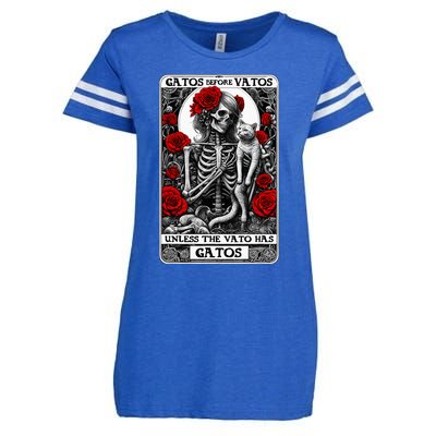 Gatos Before Vatos Unless The Vato Has Gatos Enza Ladies Jersey Football T-Shirt