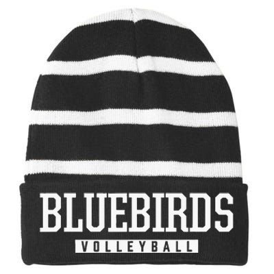 Goessel Bluebirds Volleyball Hs Striped Beanie with Solid Band