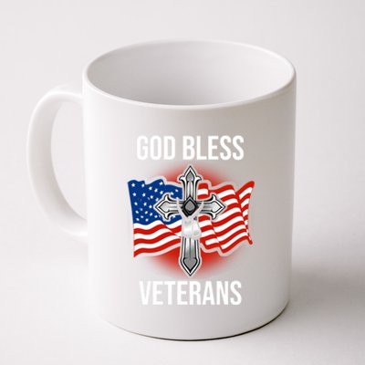 God Bless Veterans American Flag Military Veteran America Cute Gift Coffee Mug