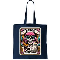 Gatos Before Vatos Skeleton Cat Kitten Lover Grumpy Skull Tote Bag