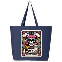 Gatos Before Vatos Skeleton Cat Kitten Lover Grumpy Skull 25L Jumbo Tote