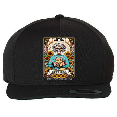 Gatos Before Vatos Unless The Vato Has Gatos Wool Snapback Cap