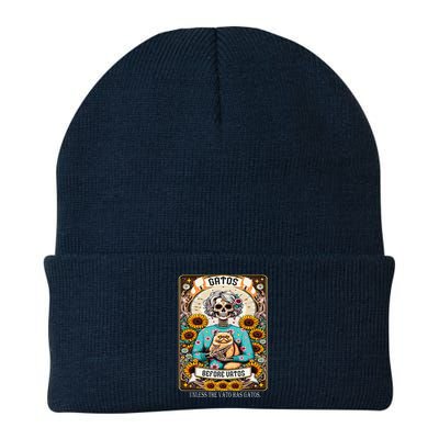 Gatos Before Vatos Unless The Vato Has Gatos Knit Cap Winter Beanie