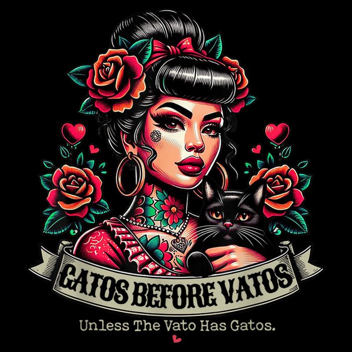 Gatos Before Vatos Unless The Vato Has Gatos Chingona Tattoo Toddler T-Shirt