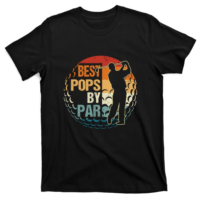 Golf Ball Vintage Best Pops Par Golf Dad Gift For Father's Day T-Shirt