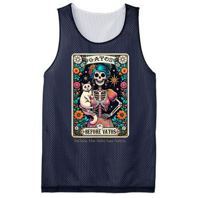 Gatos Before Vatos Unless The Vato Has Gatos Mesh Reversible Basketball Jersey Tank