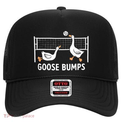 Goose Bumps Volleyball Set Spike Funny Volleyball Team High Crown Mesh Back Trucker Hat