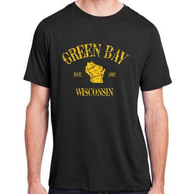 Green Bay Wisconsin Vintage Sports Design Adult ChromaSoft Performance T-Shirt