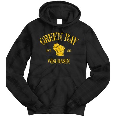 Green Bay Wisconsin Vintage Sports Design Tie Dye Hoodie