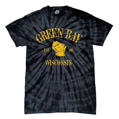 Green Bay Wisconsin Vintage Sports Design Tie-Dye T-Shirt